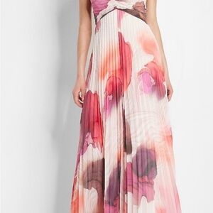 Express Pink and Purple Floral Maxi Dress
